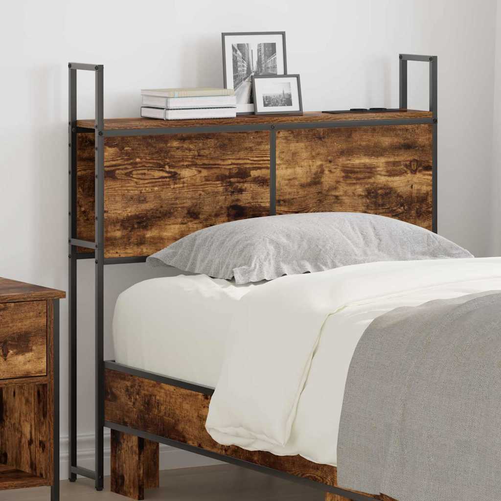 vidaXL Testata contenitore Rovere fumo 100 cm Legno multistrato