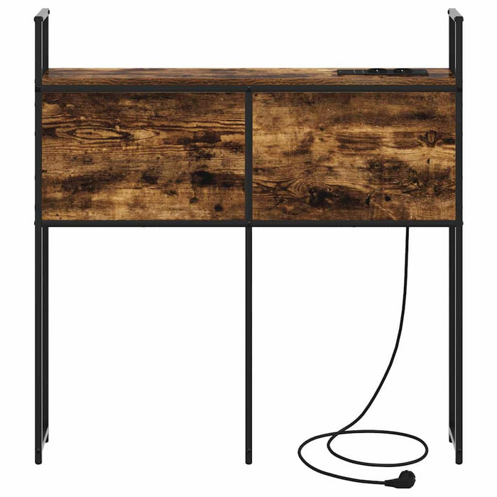 vidaXL Testata contenitore Rovere fumo 100 cm Legno multistrato