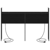 vidaXL Testata contenitore Rovere nero 120 cm Legno multistrato