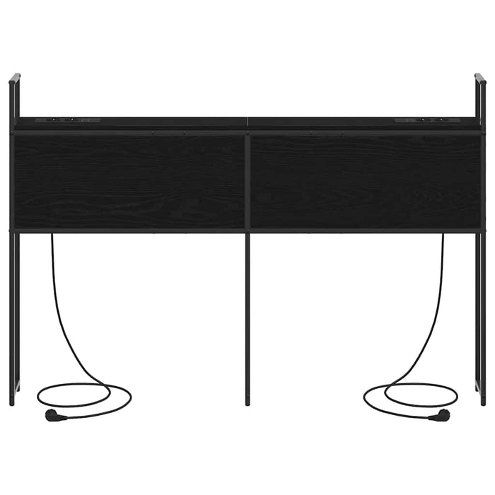 vidaXL Testata contenitore Rovere nero 120 cm Legno multistrato