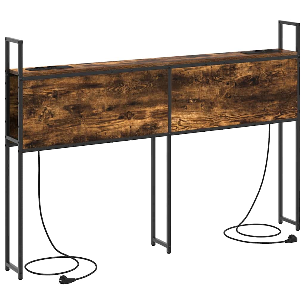 vidaXL Testata contenitore Rovere fumo 120 cm Legno multistrato