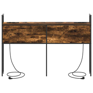 vidaXL Testata contenitore Rovere fumo 120 cm Legno multistrato