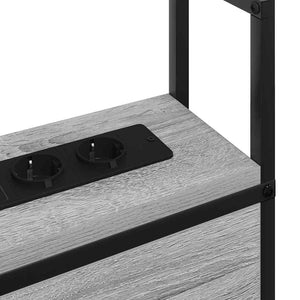 vidaXL Testata contenitore Grigio sonoma 120 cm Legno multistrato