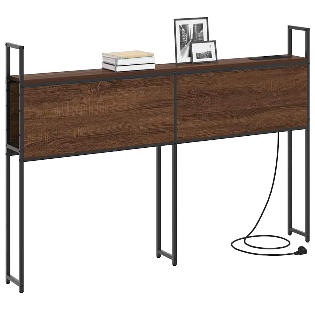 vidaXL Testata contenitore Rovere marrone 120 cm Legno multistrato