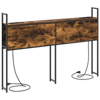 vidaXL Testata contenitore Rovere fumo 135 cm Legno multistrato