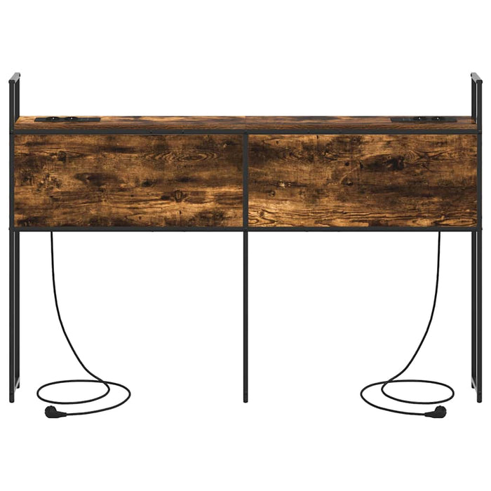 vidaXL Testata contenitore Rovere fumo 135 cm Legno multistrato