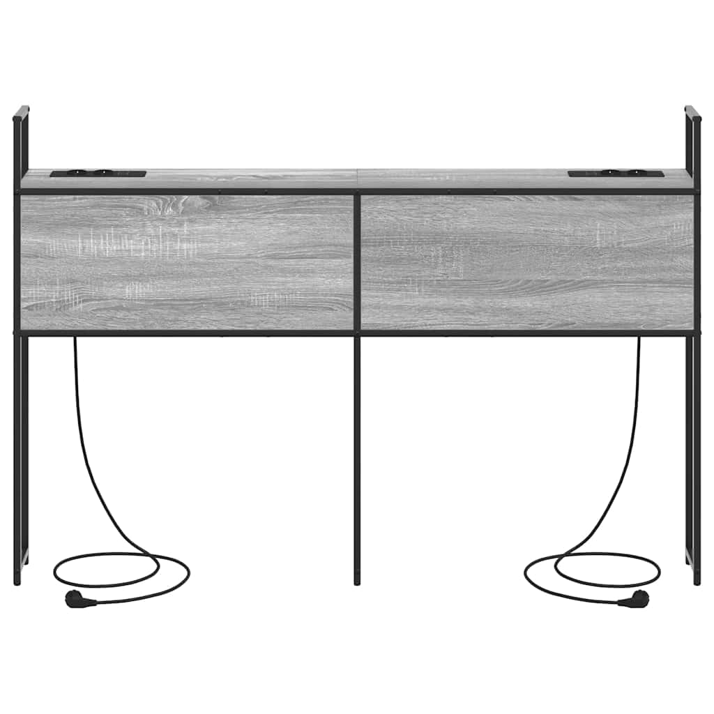 vidaXL Testata contenitore Grigio sonoma 135 cm Legno multistrato