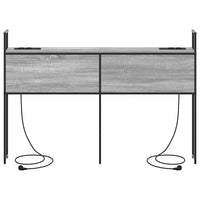 vidaXL Testata contenitore Grigio sonoma 135 cm Legno multistrato