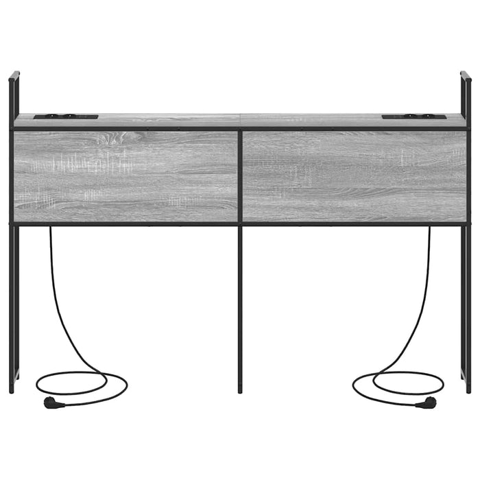 vidaXL Testata contenitore Grigio sonoma 135 cm Legno multistrato