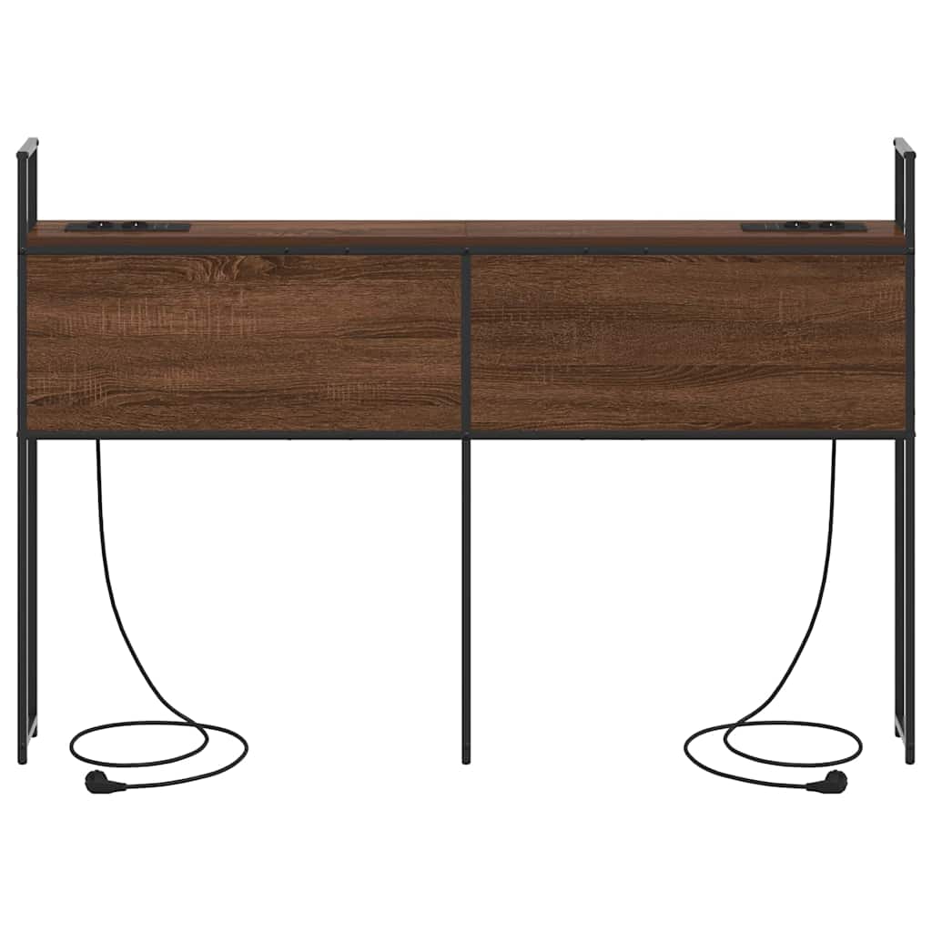 vidaXL Testata contenitore Rovere marrone 135 cm Legno multistrato