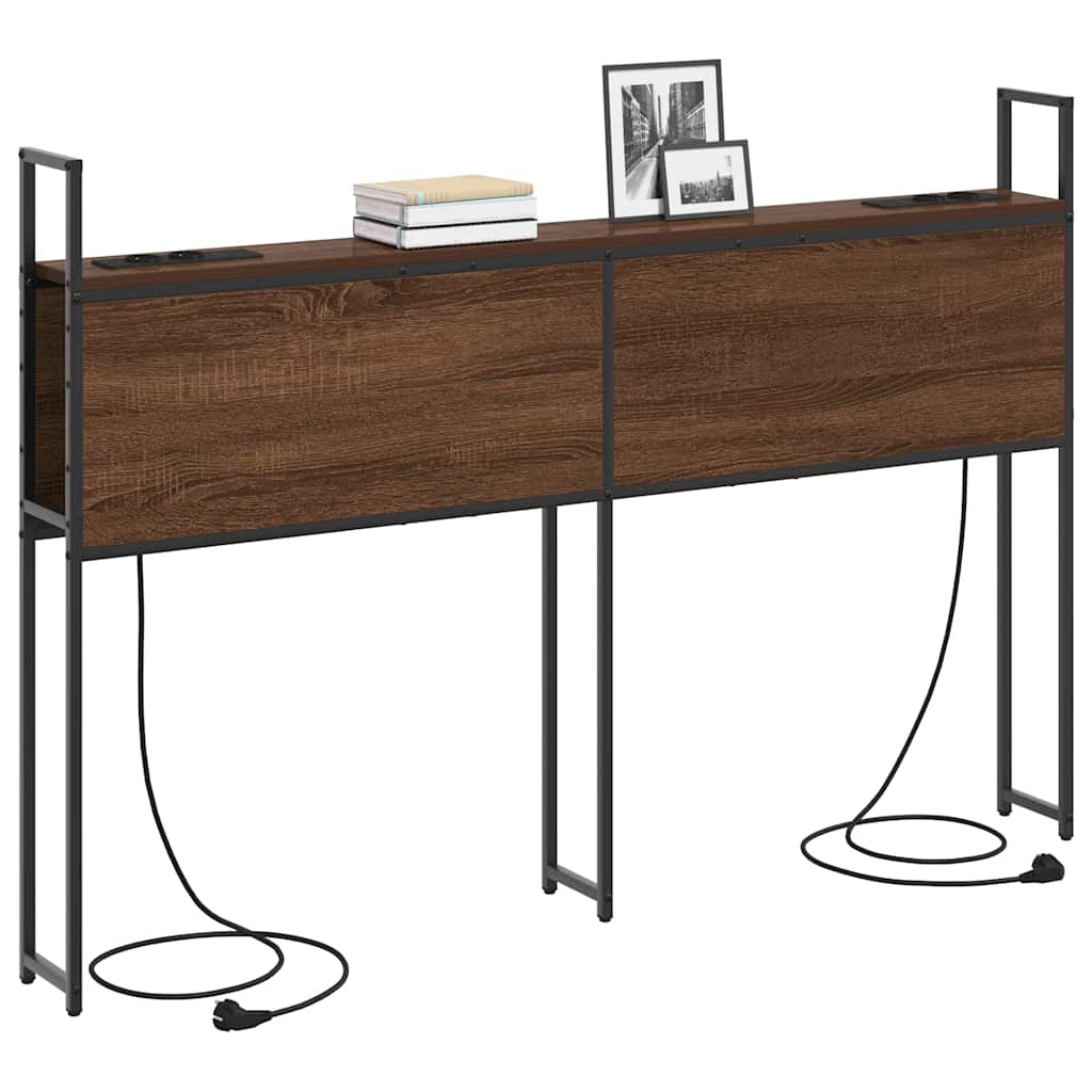 vidaXL Testata contenitore Rovere marrone 160 cm Legno multistrato