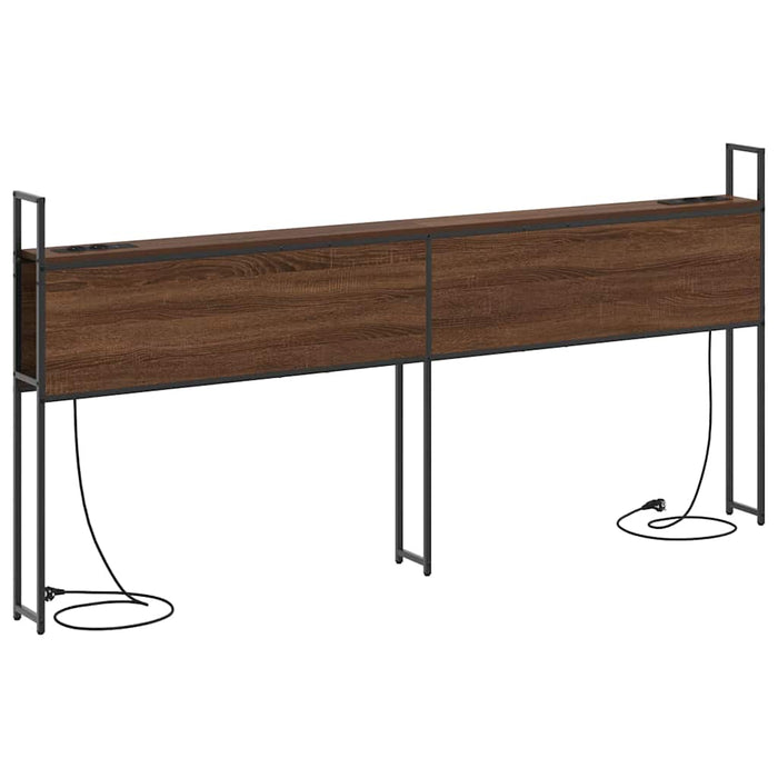 vidaXL Testata contenitore Rovere marrone 200 cm Legno multistrato