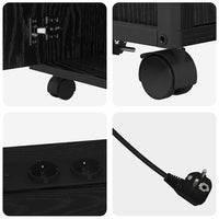 vidaXL Mobile per Ufficio con ruota Rovere nero 61 x 46 x 67 cm