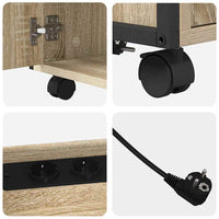 Armadio per Ufficio con Stazione di Ricarica rovere sonoma 859831