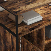 Armadio per Ufficio con Stazione di Ricarica Rovere fumo 859832