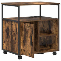 vidaXL Mobile per Ufficio con ruota Rovere fumo 61 x 46 x 67 cm