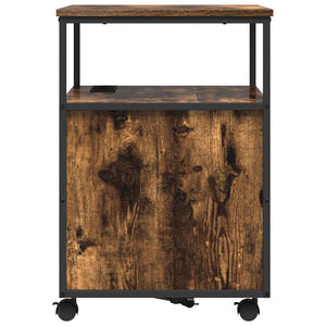 vidaXL Mobile per Ufficio con ruota Rovere fumo 61 x 46 x 67 cm