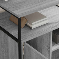 Armadio per Ufficio con Stazione di Ricarica Grigio sonoma 859833