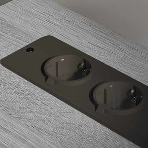 Armadio per Ufficio con Stazione di Ricarica Grigio sonoma 859833