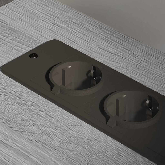 Armadio per Ufficio con Stazione di Ricarica Grigio sonoma 859833