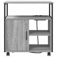 vidaXL Mobile per Ufficio con ruota Grigio sonoma 61 x 46 x 67 cm