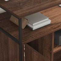 Armadio per Ufficio con Stazione di Ricarica Rovere marrone 859834