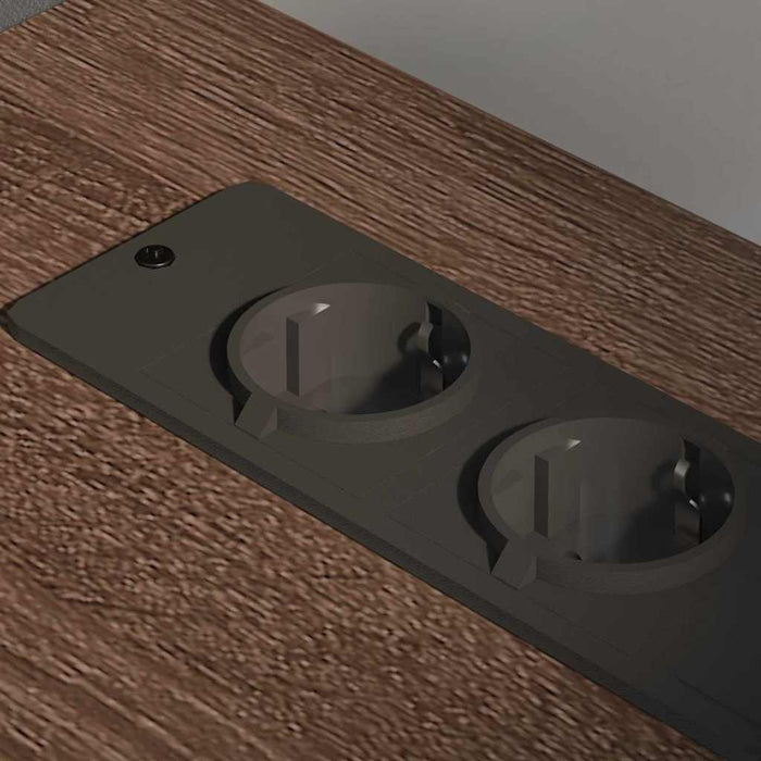 Armadio per Ufficio con Stazione di Ricarica Rovere marrone 859834