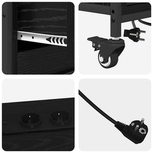 vidaXL Mobile per Ufficio con ruota Rovere nero 76 x 41 x 72 cm