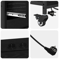 Mobile per Ufficio con ruota Rovere nero 76 x 41 x 72 cm 859835