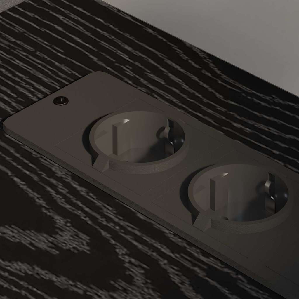 Mobile per Ufficio con ruota Rovere nero 76 x 41 x 72 cm 859835