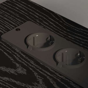 Mobile per Ufficio con ruota Rovere nero 76 x 41 x 72 cm 859835