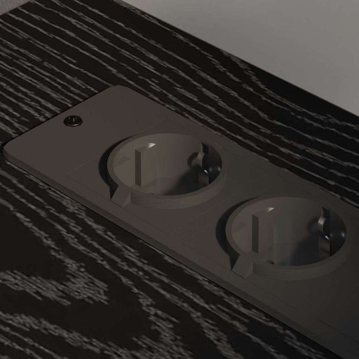 Mobile per Ufficio con ruota Rovere nero 76 x 41 x 72 cm 859835