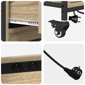 vidaXL Mobile per Ufficio con ruota rovere sonoma 76 x 41 x 72 cm