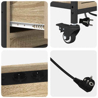 Mobile per Ufficio con ruota rovere sonoma 76 x 41 x 72 cm 859836