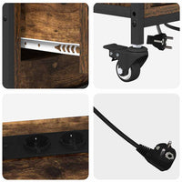 Mobile per Ufficio con ruota Rovere fumo 76 x 41 x 72 cm 859837