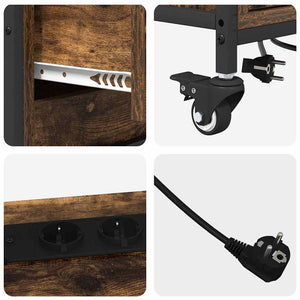 Mobile per Ufficio con ruota Rovere fumo 76 x 41 x 72 cm 859837