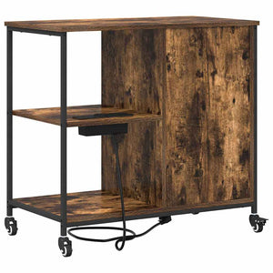 Mobile per Ufficio con ruota Rovere fumo 76 x 41 x 72 cm 859837