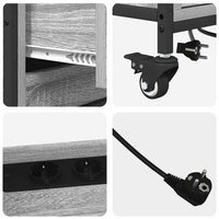 Mobile per Ufficio con ruota Grigio sonoma 76 x 41 x 72 cm 859838