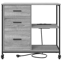 Mobile per Ufficio con ruota Grigio sonoma 76 x 41 x 72 cm 859838