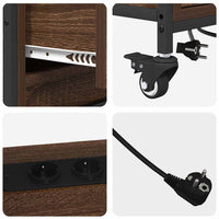 Mobile per Ufficio con ruota Rovere marrone 76 x 41 x 72 cm 859839