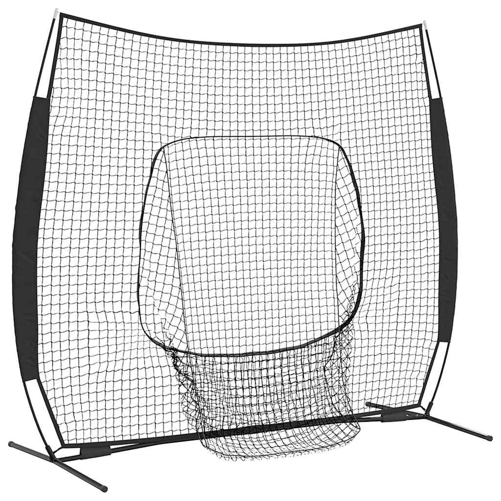 vidaXL Baseball & Softball Nero 250 x 106 x 209 cm Poliestere