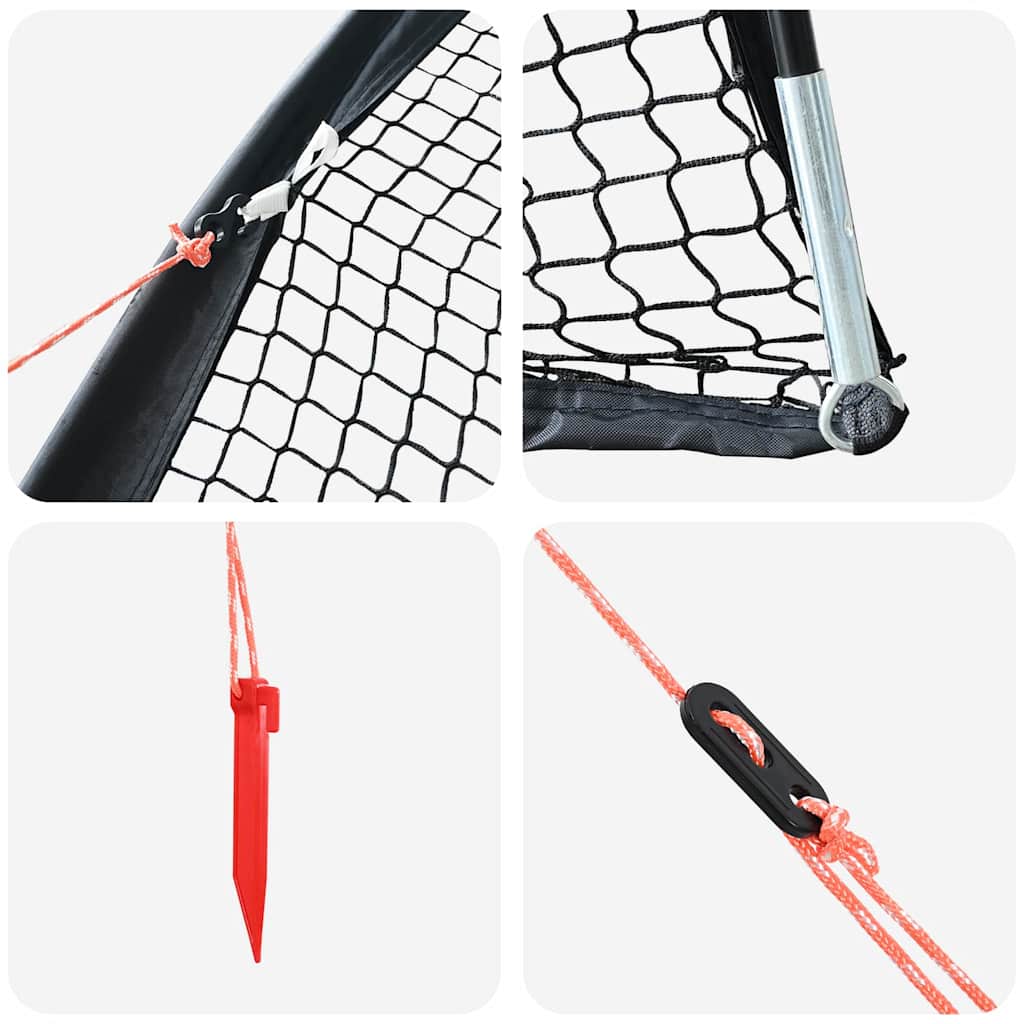 vidaXL Baseball & Softball Nero 70 x 35 x 24 cm Poliestere