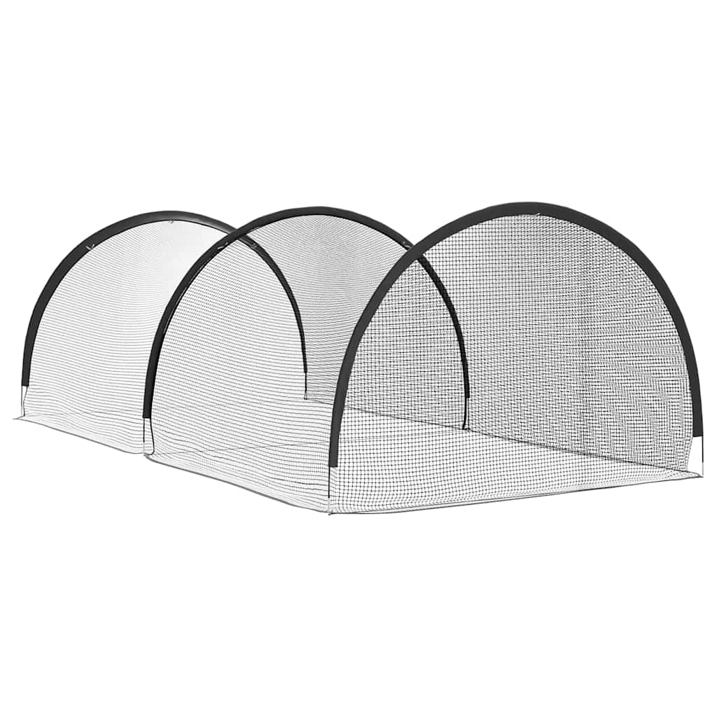 vidaXL Baseball & Softball Nero 70 x 35 x 24 cm Poliestere