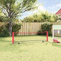 Rete da tennis Nero e rosso 301 x 90.5 x 87 cm Poliestere 42012860