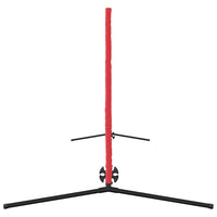 vidaXL Rete da tennis Manuale Nero e rosso 396 x 92 x 87 cm Poliestere