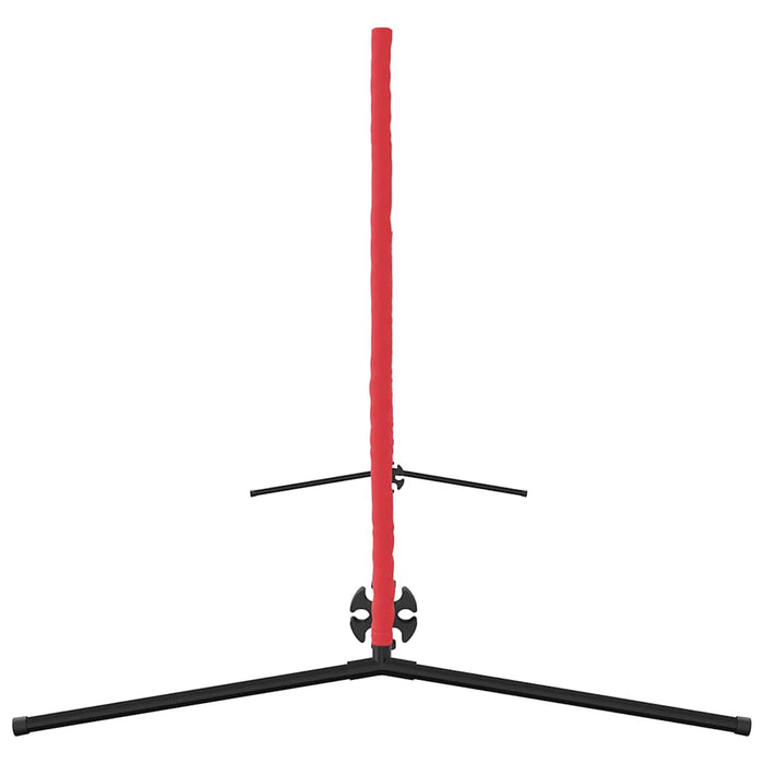 vidaXL Rete da tennis Manuale Nero e rosso 396 x 92 x 87 cm Poliestere