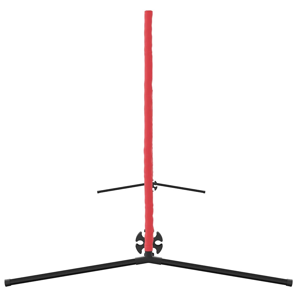 vidaXL Rete da tennis Nero e rosso 494.5 x 90 x 87 cm Poliestere