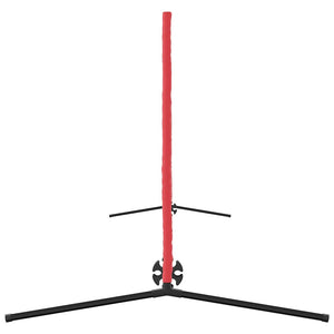 vidaXL Rete da tennis Nero e rosso 494.5 x 90 x 87 cm Poliestere