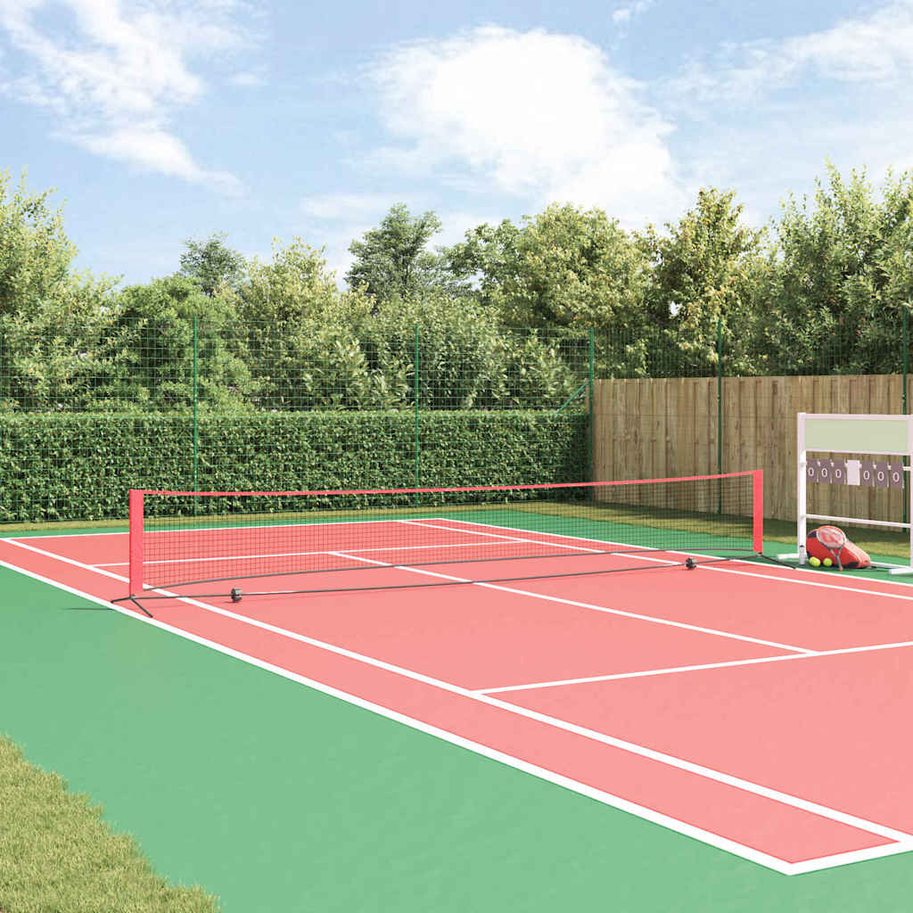Rete da tennis Nero e rosso 595 x 90.5 x 87 cm Poliestere 42012863