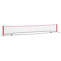vidaXL Rete da tennis Nero e rosso 595 x 90.5 x 87 cm Poliestere